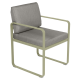 Fermob Bellevie Dining Armchair Grey Taupe Cushions