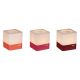 Fermob Cuub Set of 3 Tealight Holders H8 cm Chili-Capucine-Pink Praline