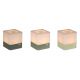 Fermob Cuub Set of 3 Tealight Holders H8 cm Willow Green-Cactus-Rosemary